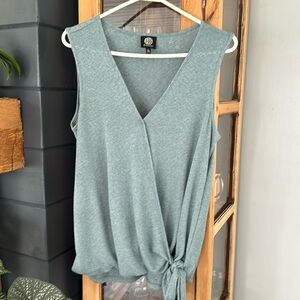 Bobeau Faux wrap side tie tank